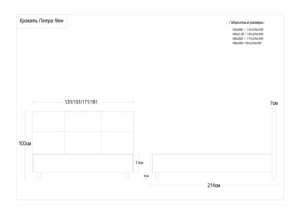 Кровать Димакс Петра new Циркон с подъемным механизмом 258