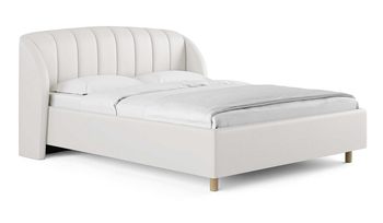 Кровать с ящиками Сонум Valencia Экокожа Белый (с подъемным механизмом)